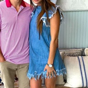 Blue Jean Ripped Dress